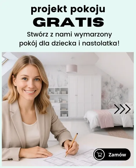Otrzymaj projekt pokoju za darmo. Projekt pokoju dla niemowlaka, dziecka, nastolatki, nastolatka za darmo