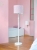 lampa podłogowa biała z różowym kloszem w gwiazdki dla dziewczynki