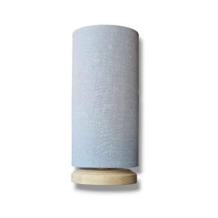 lampka nocna lniana grey linen