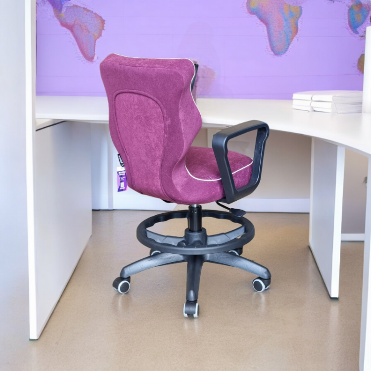 krzesło do biurka ergonomiczne fioletowe dla dziewczynki