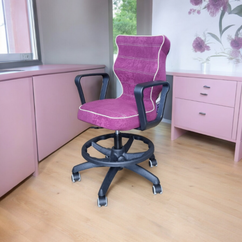 krzesło do biurka ergonomiczne fioletowe dla chłopca