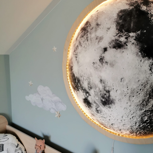 duża lampka nocna księżyc do pokoju dziecka