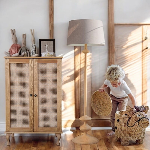 lampa podłogowa szara do pokoju chłopca