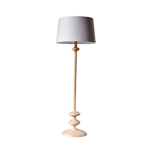 lampa podłogowa szara do salonu