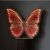Drewniana lampka nocna LED w kształcie różowego motylka, świecąca ciepłym światłem, idealna do dekoracji i oświetlenia pokoju dziecięcego w stylu skandynawskim, boho lub rustykalnym.