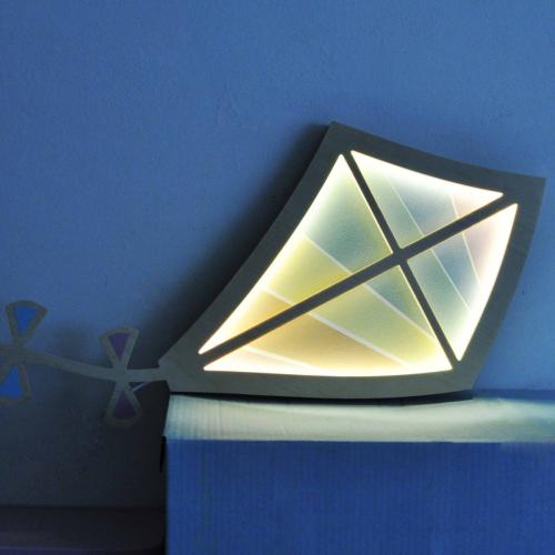 lampka nocna latawiec drewniana na ścianę