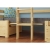 Łóżko piętrowe drewniane Pine Bunk 90x200 cm z opcją biurka, wykonane z litego drewna sosnowego, idealne do pokoju dziecięcego lub domku letniskowego.