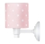 Kinkiet różowy Lovely Dots Pink – subtelna lampka nocna ścienna w pastelowym różu z białymi kropkami. Idealna do pokoju dziewczynki, piękna dekoracja pokoju dziecięcego.