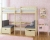 Łóżko piętrowe drewniane Pine Bunk 90x200 cm z opcją biurka, wykonane z litego drewna sosnowego, idealne do pokoju dziecięcego lub domku letniskowego.