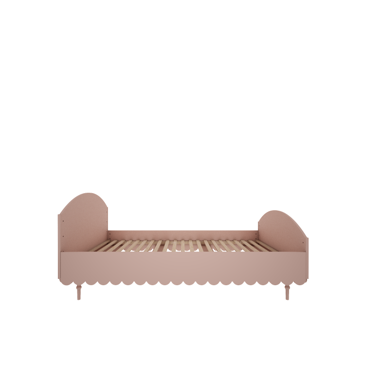 Łóżko Babushka różowe retro 120x200 cm dla nastolatki, eleganckie i wygodne, pasujące do materaca 120x200 cm
