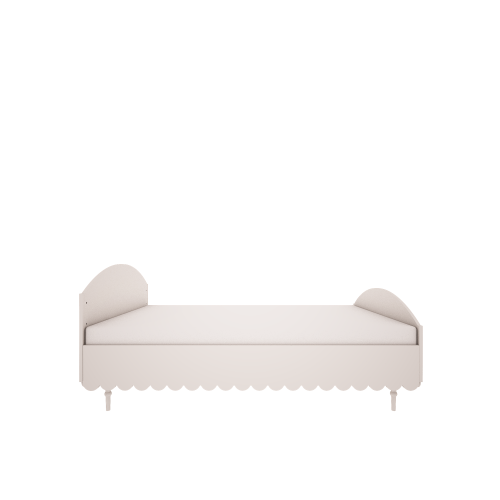 Łóżko Babushka białe retro 120x200 cm dla nastolatki, eleganckie i wygodne, pasujące do materaca