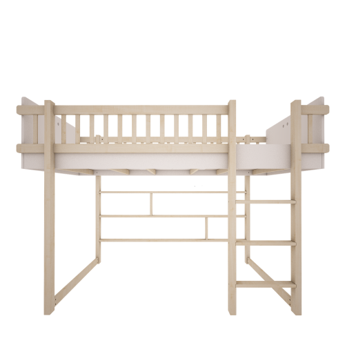Łóżko antresola Basic białe 90x200 cm, nowoczesne i funkcjonalne, idealne dla dzieci i nastolatków.