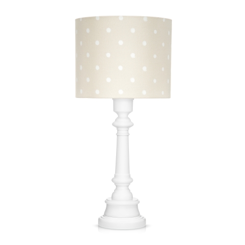 lampka nocna dla dzieci beżowa w kropki