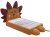 Tapicerowane łóżko dziecięce Lew z zagłówkiem w kształcie lwa, dostępne w pastelowych kolorach.