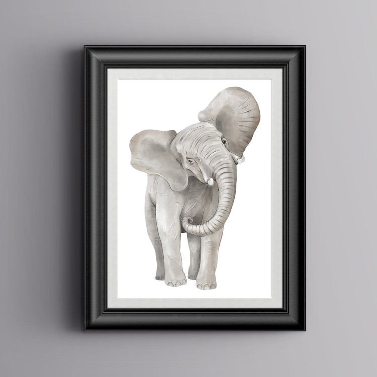 plakat dla dzieci safari słoń