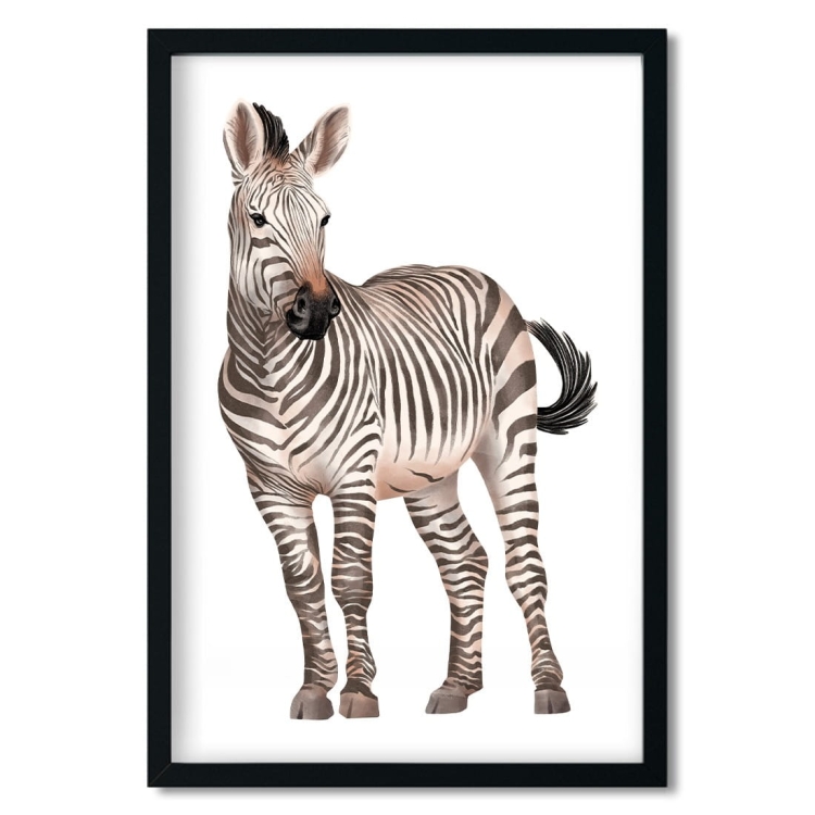 Plakat dla dzieci "Zebra" – egzotyczny plakat z zebrą, idealny do pokoju dziecka