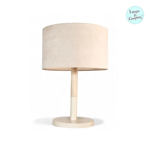 Lampa stojąca beżowa velvet Tweens do pokoju