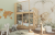 łóżko piętrowe Adventure Loft w aranżacji pokoju dziecka, łóżko z linami i regałem
