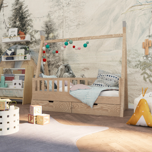 Łóżko drewniane Tipi Dreams – łóżko dziecięce w kształcie tipi