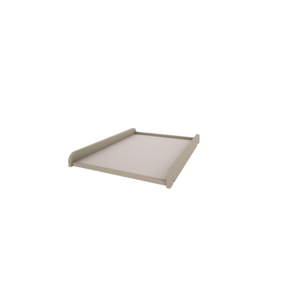 Oliwkowy przewijak Babushka montowany na łóżeczko 70x140 cm, wykonany z MDF i płyty meblowej, w stylu retro. Funkcjonalny i bezpieczny