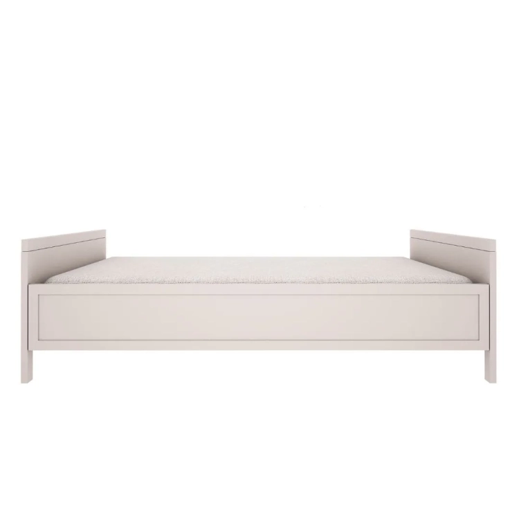 beżowe łóżeczko dziecięce 70x140 cm z funkcją przekształcenia w tapczanik.