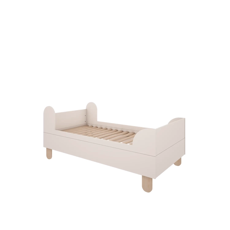 Łóżko Basic Złamana Biel 80x160 cm z zabudowanymi bokami