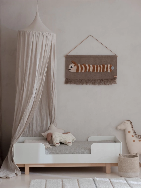Łóżeczko Basic Złamana Biel 70x140 cm z wyjmowanymi szczebelkami