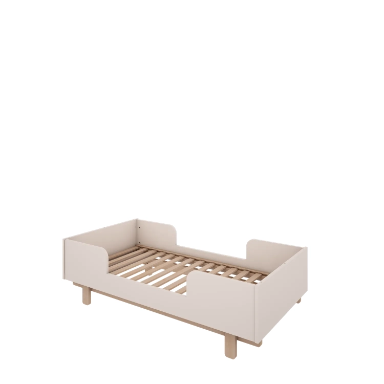 Łóżeczko Basic Złamana Biel 70x140 cm z wyjmowanymi szczebelkami