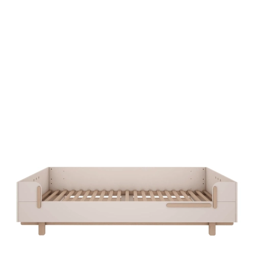 Minimalistyczne białe łóżko Basic 90x200 cm z zabudowanymi bokami