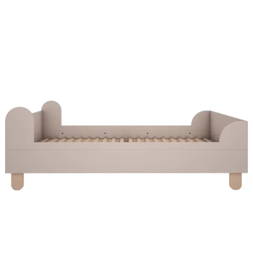 łóżko BASIC kaszmir 80x200, minimalistyczne łóżko dziecięce, łóżko dla nastolatka 80x200, łóżko w kolorze kaszmiru, stylowe łóżko dziecięce