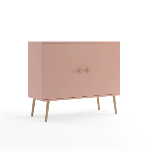 komoda Powder Harmony 2, minimalistyczna komoda skandynawska, komoda z regulowanymi półkami, komoda na drewnianych nóżkach, komoda w stylu boho