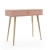mini biurko Powder Harmony róż naturalny, konsola boho z szufladą, kompaktowe biurko na drewnianych nóżkach, toaletka w stylu boho, stolik z cichym domykiem
