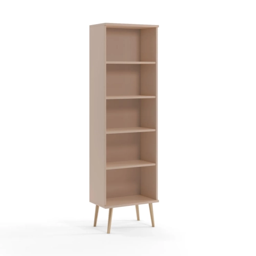 regał Beige Harmony, regał beżowy do pokoju dzieci, minimalistyczny regał, regał w odcieniu cappuccino, regał dla nastolatków