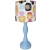 lampka nocna "Princess Dreams" dla dziewczynki, pastelowa lampka z księżniczkami, lampka na komodę z motywem księżniczek, lampa dziecięca z drewnianą podstawą, abażur z księżniczkami