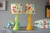 lampka nocna Owl Fun, kolorowa lampka z sowami, lampka dla dzieci, lampka nocna na komodę
