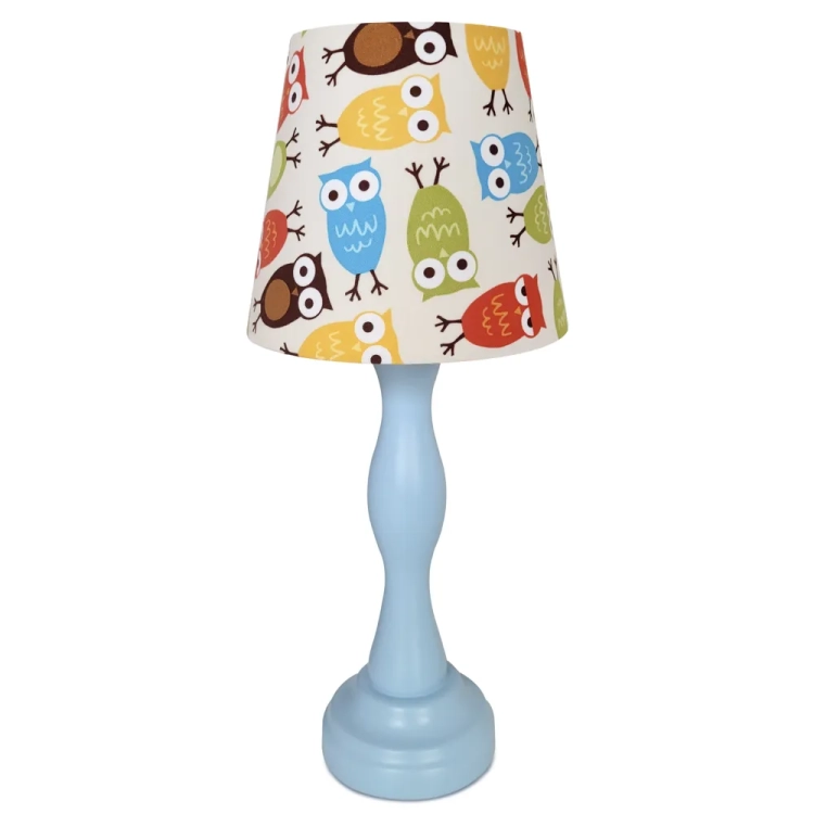lampka nocna Owl Fun, kolorowa lampka z sowami, lampka dla dzieci, lampka nocna na komodę