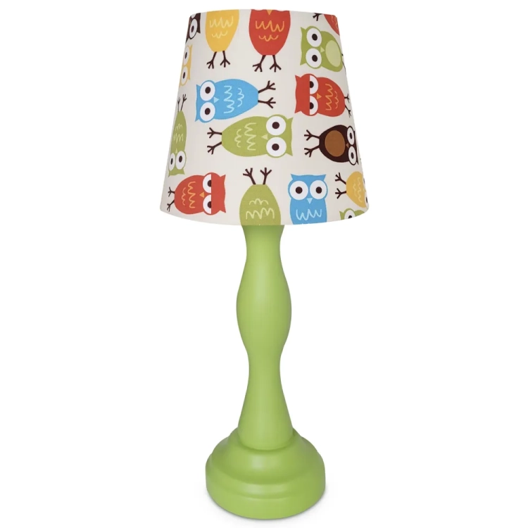 lampka nocna Owl Fun, kolorowa lampka z sowami, lampka dla dzieci, lampka nocna na komodę