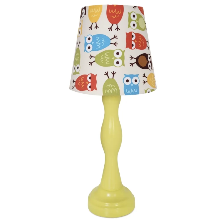 lampka nocna Owl Fun, kolorowa lampka z sowami, lampka dla dzieci, lampka nocna na komodę