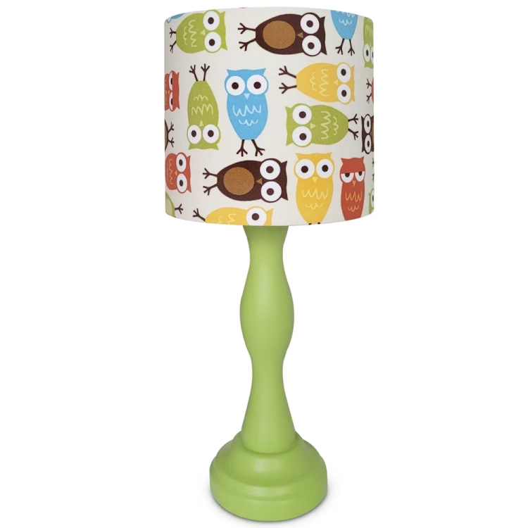 lampka nocna Owl Fun, kolorowa lampka z sowami, lampka dla dzieci, lampka nocna na komodę
