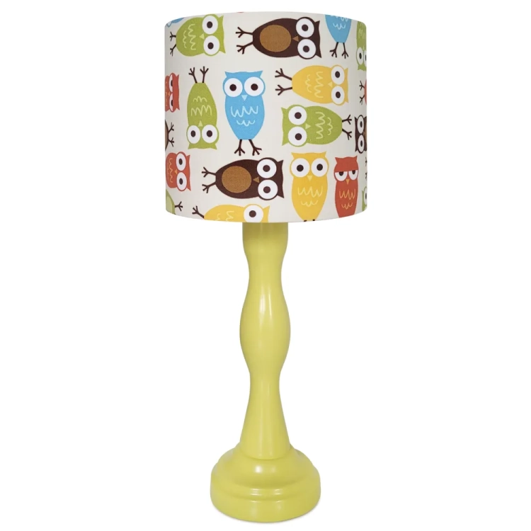lampka nocna Owl Fun, kolorowa lampka z sowami, lampka dla dzieci, lampka nocna na komodę