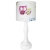 lampka nocna Wise Owl, lampka dziecięca z sowami, lampka z abażurem w błękitne sówki, lampka z drewnianą podstawą, lampka nocna do pokoju dziecka