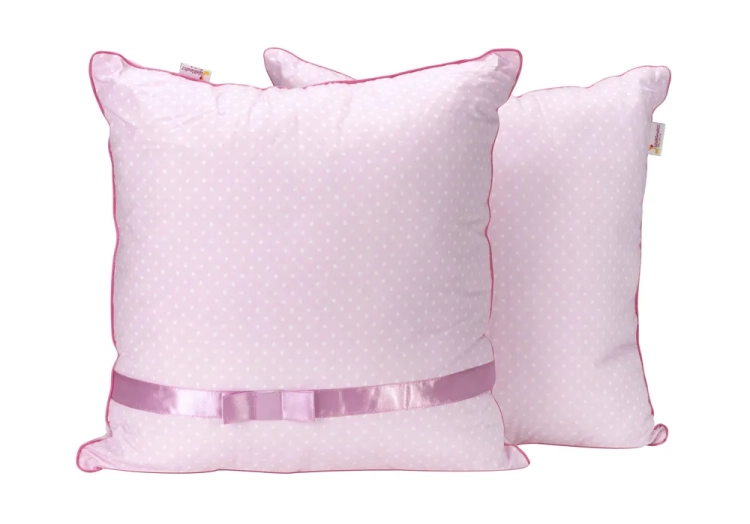 różowa lampka nocna Polka Dot Pink w białe kropeczki, pastelowa lampka dla dziewczynki, dekoracyjna lampka stożek lub walec