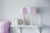 różowa lampka nocna Polka Dot Pink w białe kropeczki, pastelowa lampka dla dziewczynki, dekoracyjna lampka stożek lub walec
