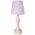 różowa lampka nocna Polka Dot Pink w białe kropeczki, pastelowa lampka dla dziewczynki, dekoracyjna lampka stożek lub walec