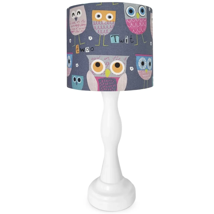 lampka nocna niebieska dla dzieci w sówki
