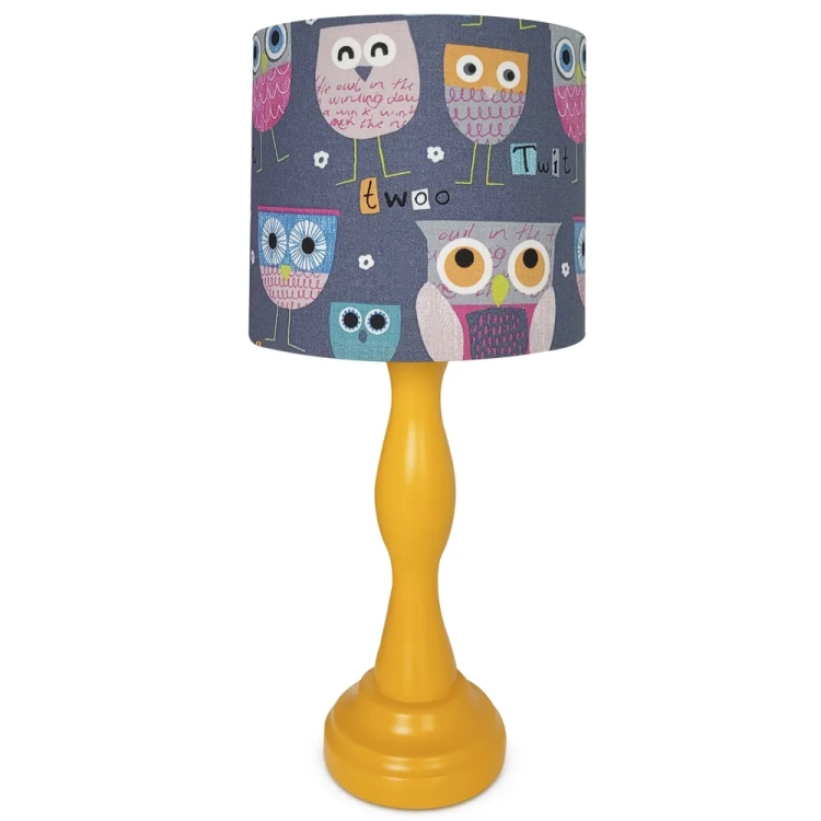 lampka nocna niebieska dla dzieci w sówki
