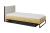 Nowoczesne łóżko Teen Flex 90x200 cm w stylu loft z wysokim zagłówkiem, półką i oświetleniem LED, idealne do pokoju młodzieżowego.