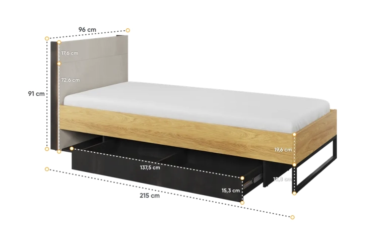 Lozko-ze-stelazem-TEEN-FLEX-powierzchnia-spania-90-cm-hikora-naturalnasilk-flouraw-steel-TF16SFH-Nowoczesne-Komfort-Powierzchnia-Spania-Stelaz (4)2.webp