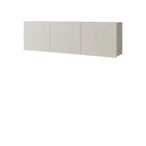 Szafka wisząca Teen Flex, 3-drzwiowa, kolor silk flou, 150x45x27 cm, nowoczesny design, 6 półek, bezuchwytowe fronty. Idealna do pokoju młodzieżowego.