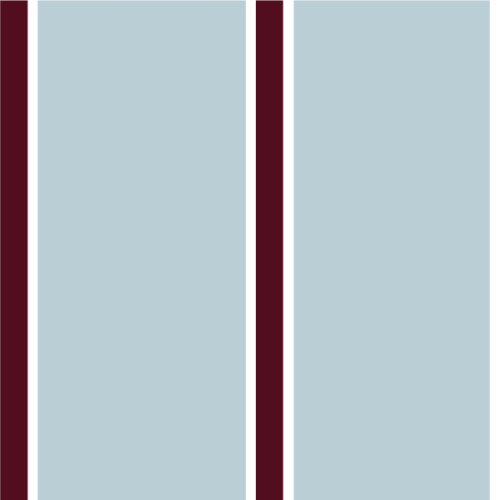 Tapeta retro w pasy niebiesko-burgundowe – Maya Stripes Wide Blue, ekologiczna, 280x50 cm, pastelowy niebieski z burgundowymi pasami, idealna do wnętrz w stylu retro.